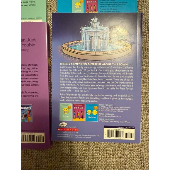 Raina Telgemeier Graphic Novel Book Bundle (Sisters, Ghosts, Guts, Smile) - Picture 4 of 5